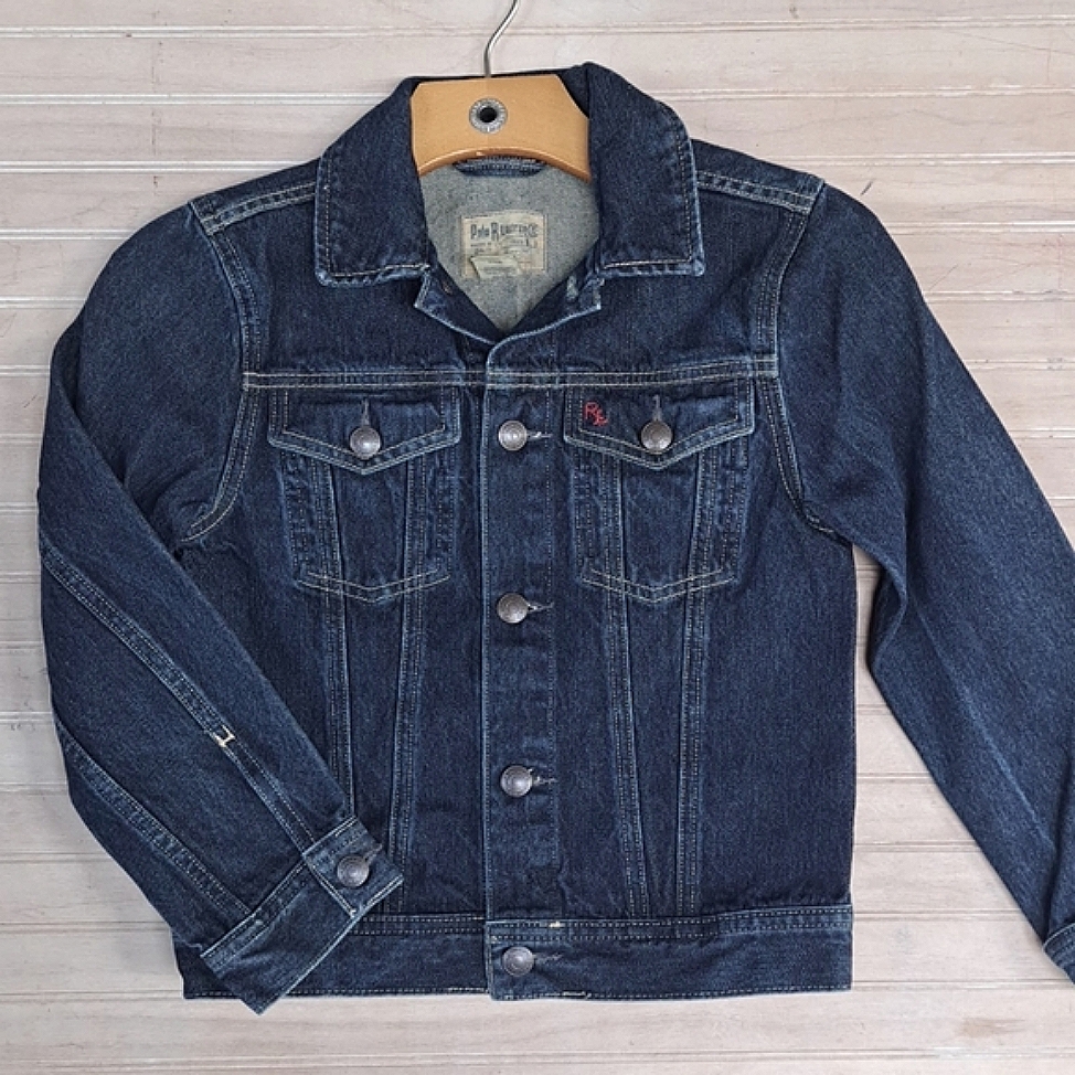 Polo By Ralph Lauren Boys Dark Blue Denim Jean Jacket